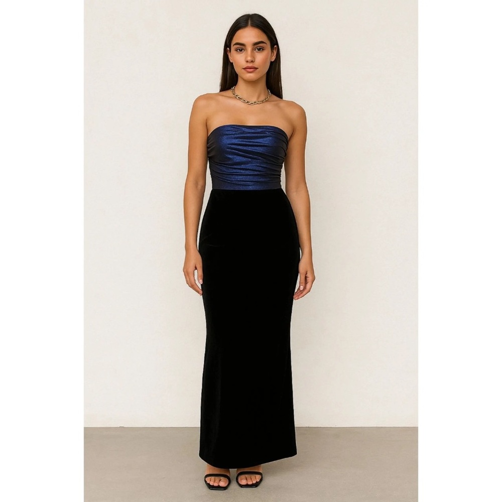 JESSICA MCCLINTOCK Gunne Sax Dress  Taffeta/Velvet Gown VTG‎